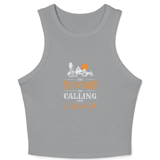 Mountaineering Climbing Alps Carabiner Crop Tank Top