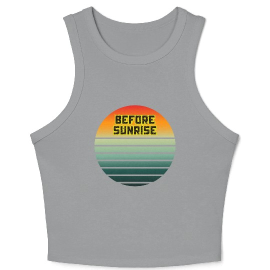 Before Sunrise Scenic Art Design Crop Tank Top