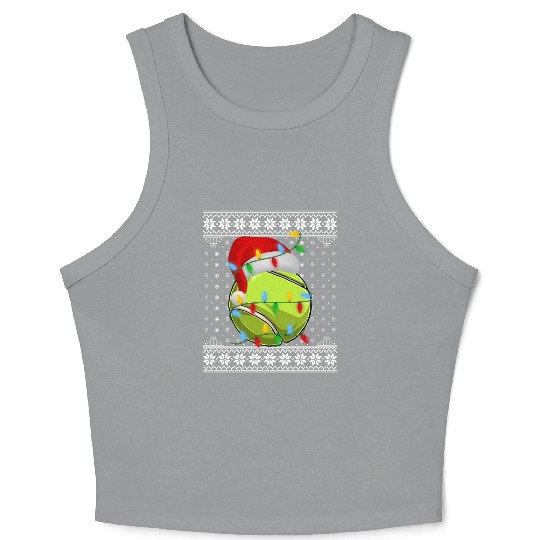 Tennis Christmas Crop Tank Top
