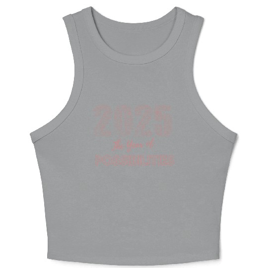 2025 The Year of Possibilities Floral Crop Tank Top