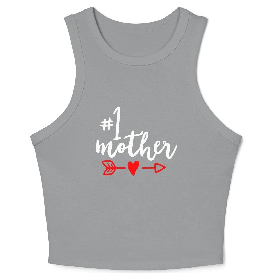 Mother Number 1 Mom Mama Mothers Day Mother In Law Crop Tank Top