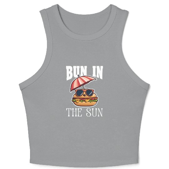 BUN IN THE SUN - HOT DOG BUN LOVERS Crop Tank Top