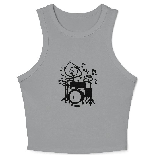 Wild drummer transparent Crop Tank Top