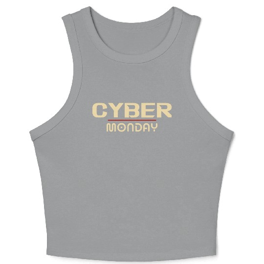 Cyber Monday Crop Tank Top Design Retro vintage
