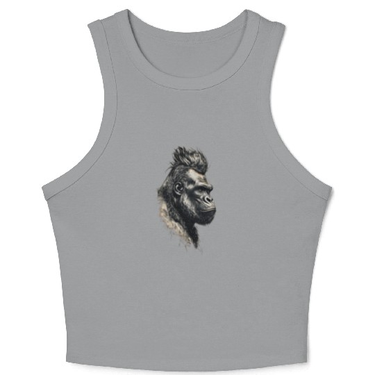 KingKong gorilla's face Crop Tank Top