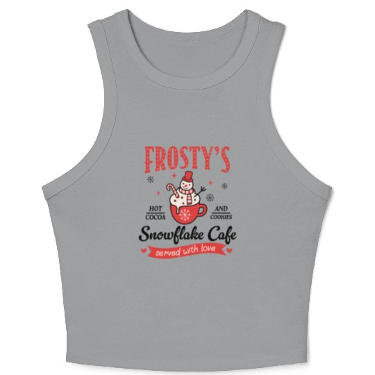 Snowflake cafe 01 Crop Tank Top