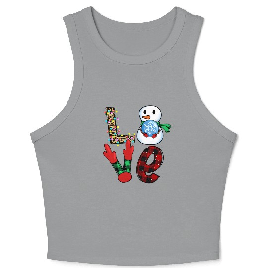 I LOVE CHRISTMAS Crop Tank Top