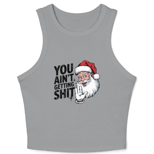 Santa Claus Christmas, Merry Christmas Crop Tank Top