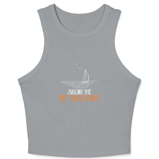 Florida SAILING THE KEY-WEST SEAS Florida Keys Crop Tank Top