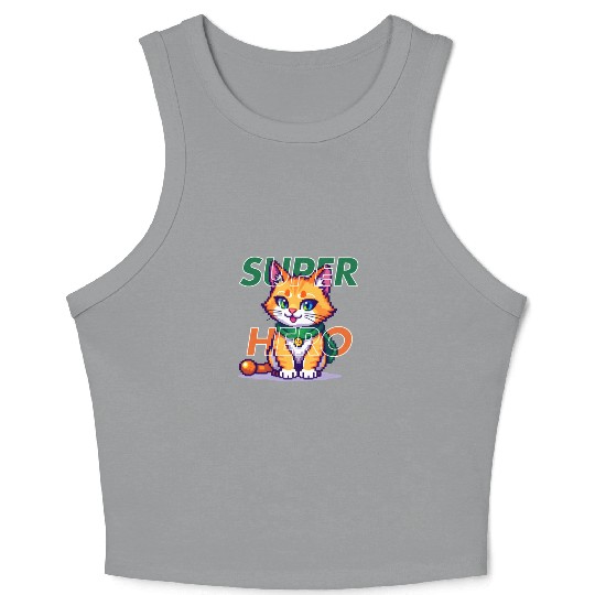 SUPER HERO CAT Crop Tank Top