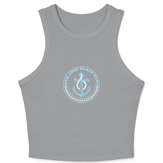 SAIL AWAY TO KEY-WEST Florida Keys Sunshine-State Crop Tank Top
