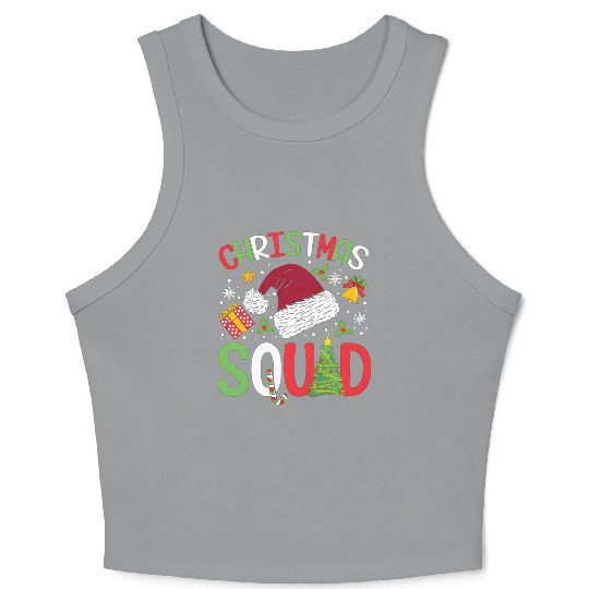 CHRISTMAS SQUAD Christmas hat Crop Tank Top