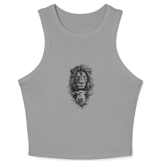 The Lion of Judah and the Lamb of God Crop Tank Top