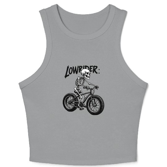 Lowrider Skeleton Art Crop Tank Top