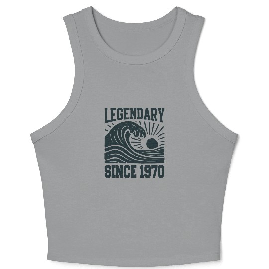 Legendary Since 1970 Birthday Vibes Crop Tank Top