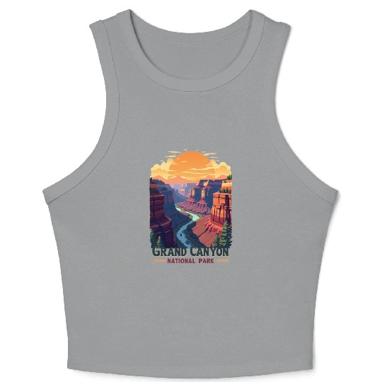 Majestic Grand Canyon: Nature's Masterpiece Crop Tank Top