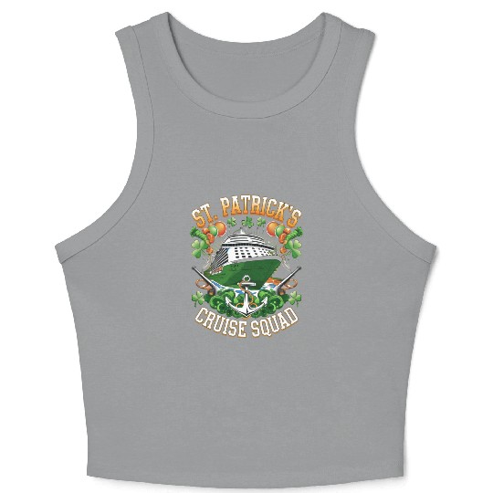 St Patrick's Day Cruise Squad 2025 Family Matching Crop Tank Top