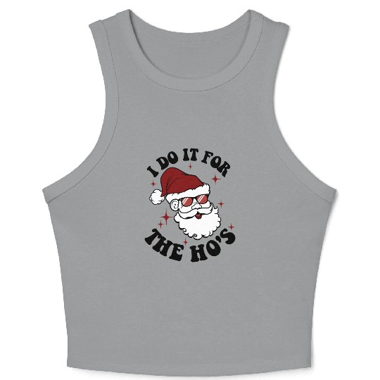 Santa Christmas, Christmas Retro Crop Tank Top