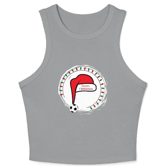 Christmas and football Crop Tank Top