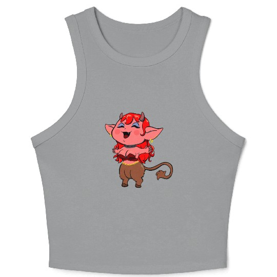 Chibi Demon Crop Tank Top