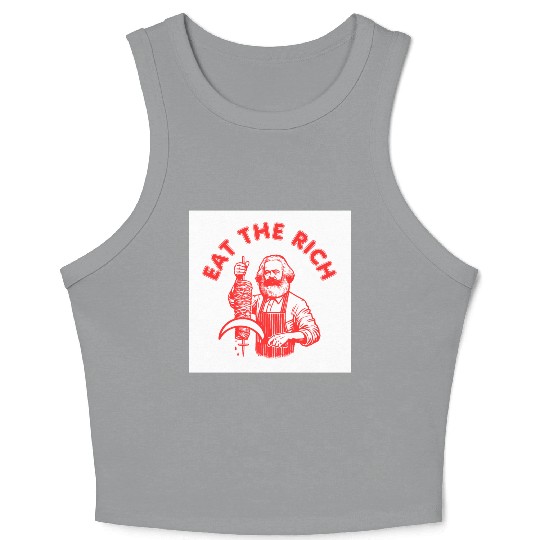 Eat the rich Karl Marx Eat Doner Kebab Rich Crop Tank Top