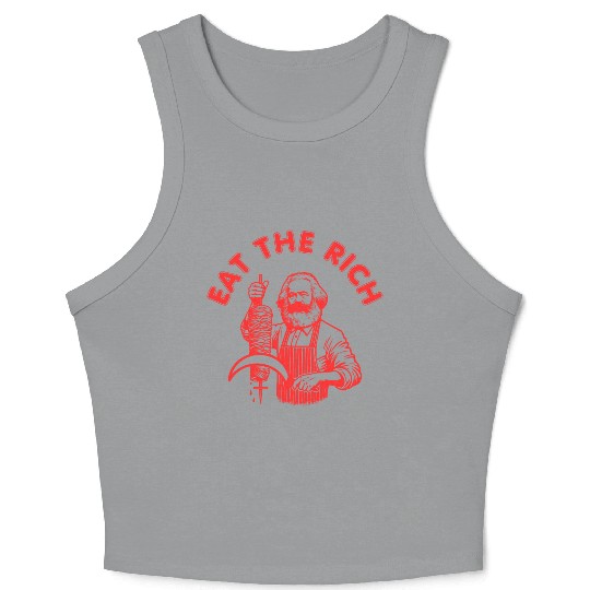 Eat the rich Karl Marx Eat Doner Kebab Rich Crop Tank Top