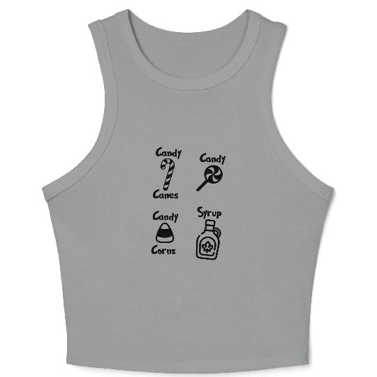 Elf Candy Food Groups Crop Tank Top