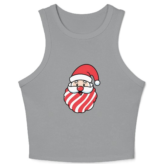 CandyClaus Candy Cane Santa Claus Christmas Crop Tank Top