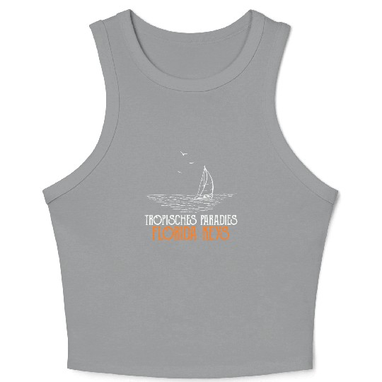 West Keys TROPICAL PARADISE FLORIDA KEYS Crop Tank Top