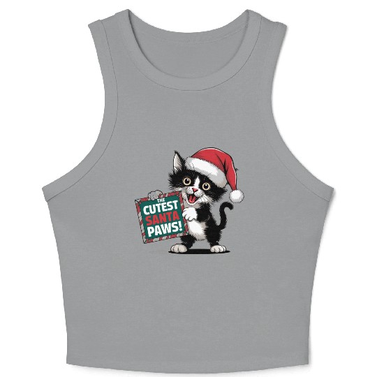 Cutest Santa Paws Crop Tank Top