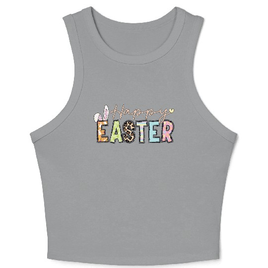 Happy Easter Bunny, Easter Day Crop Tank Top