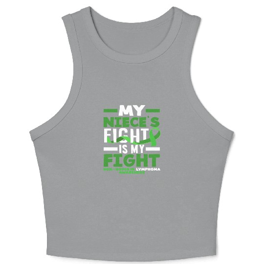 Non-Hodgkin Lymphoma Awareness My Niece Fight Crop Tank Top