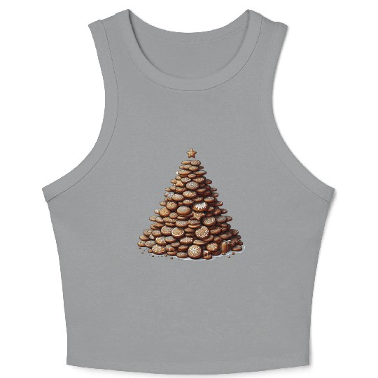 Gingerbread Christmas Tree - Festive Gifts Crop Tank Top
