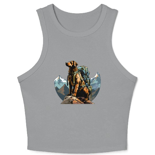 Dog mountaineering / hiking dogs Crop Tank Top