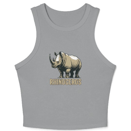 Rhinoceros Rhino Safari African Animal Crop Tank Top