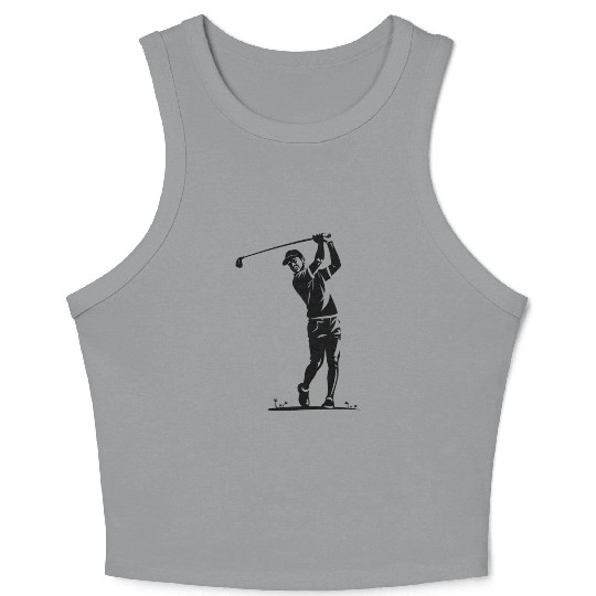 Golf Player ,Golfing Golf Coach Crop Tank Top