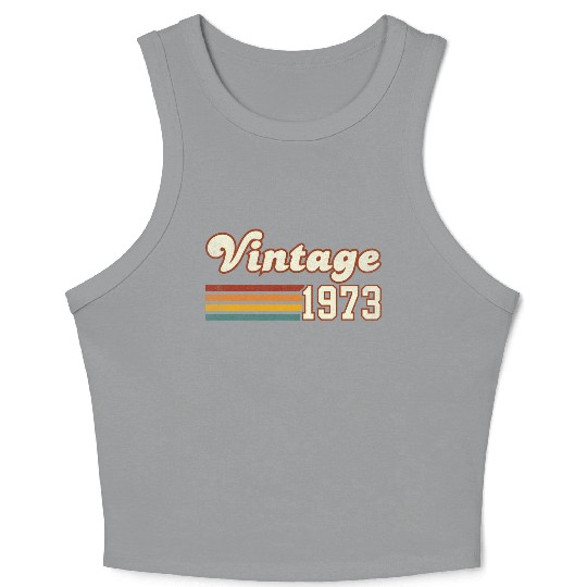 52nd Birthday Gift - Vintage 1973 Crop Tank Top