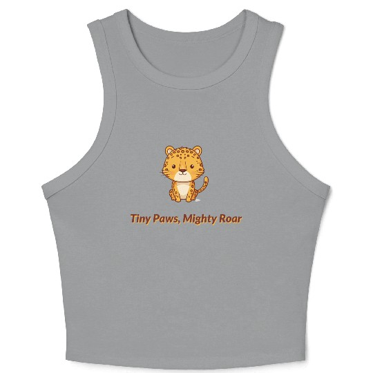 Tiny Paws Mighty Roar Jaguar Crop Tank Top