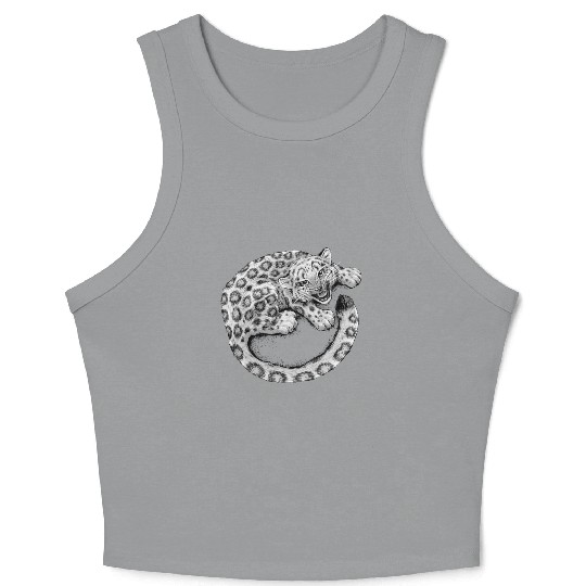 Snow Leopard Cub Crop Tank Top