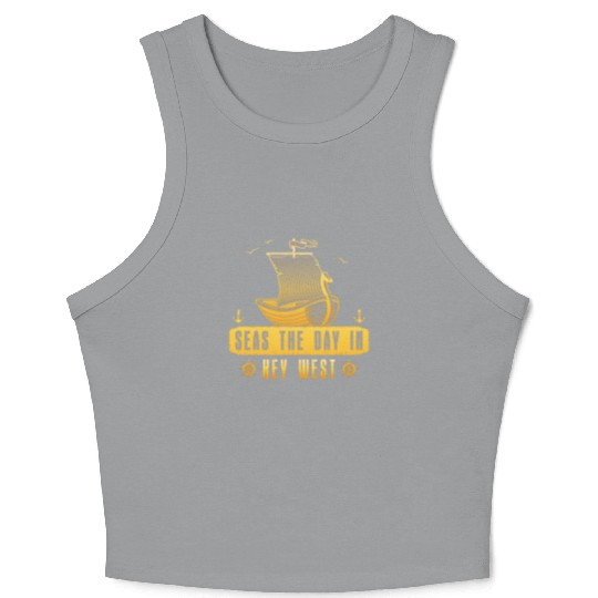 Florida Keys SEAS THE DAY IN KEY-WEST FLORIDA Crop Tank Top