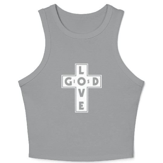 God Is Love Love Jesus Christian Christmas Crop Tank Top