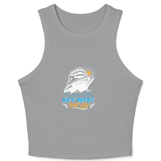 KEY-WEST BOAT LIFE Sailing Florida Keys West Keys Crop Tank Top