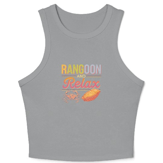 Crab Rangoon Lover American Chinese Sea Food Crop Tank Top