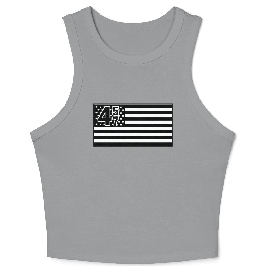 Trump 45 47 President Trump Republican Crop Tank Top