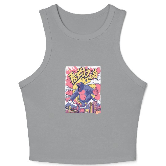 Kaiju Gorilla – Neon City Rampage Crop Tank Top