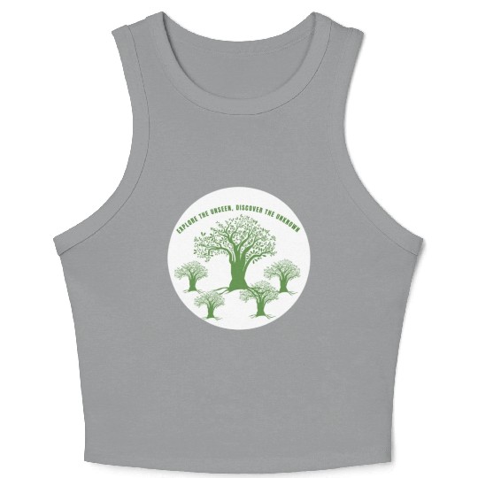 Green Tree Environmentalism Advocacy Crop Tank Top