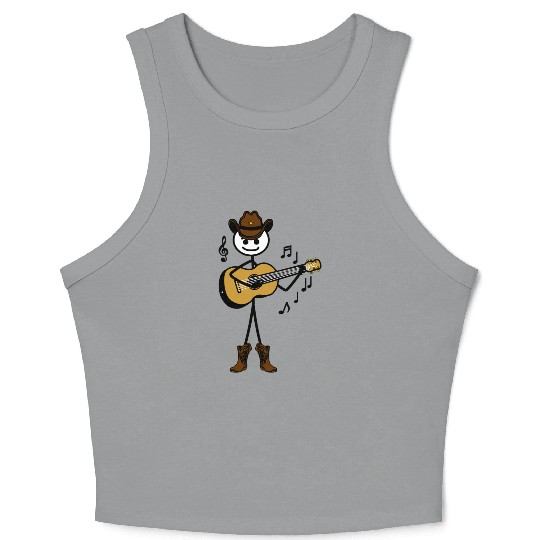 Country music guitar player Crop Tank Top