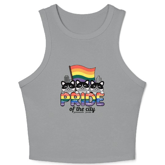 Pride of Jacksonville City Florida USA Rainbow Fla Crop Tank Top