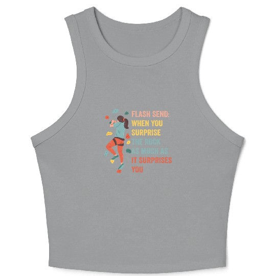 Boulderer Flash Send Bouldering Crop Tank Top