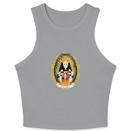 Regal Santa Muerte Crop Tank Top